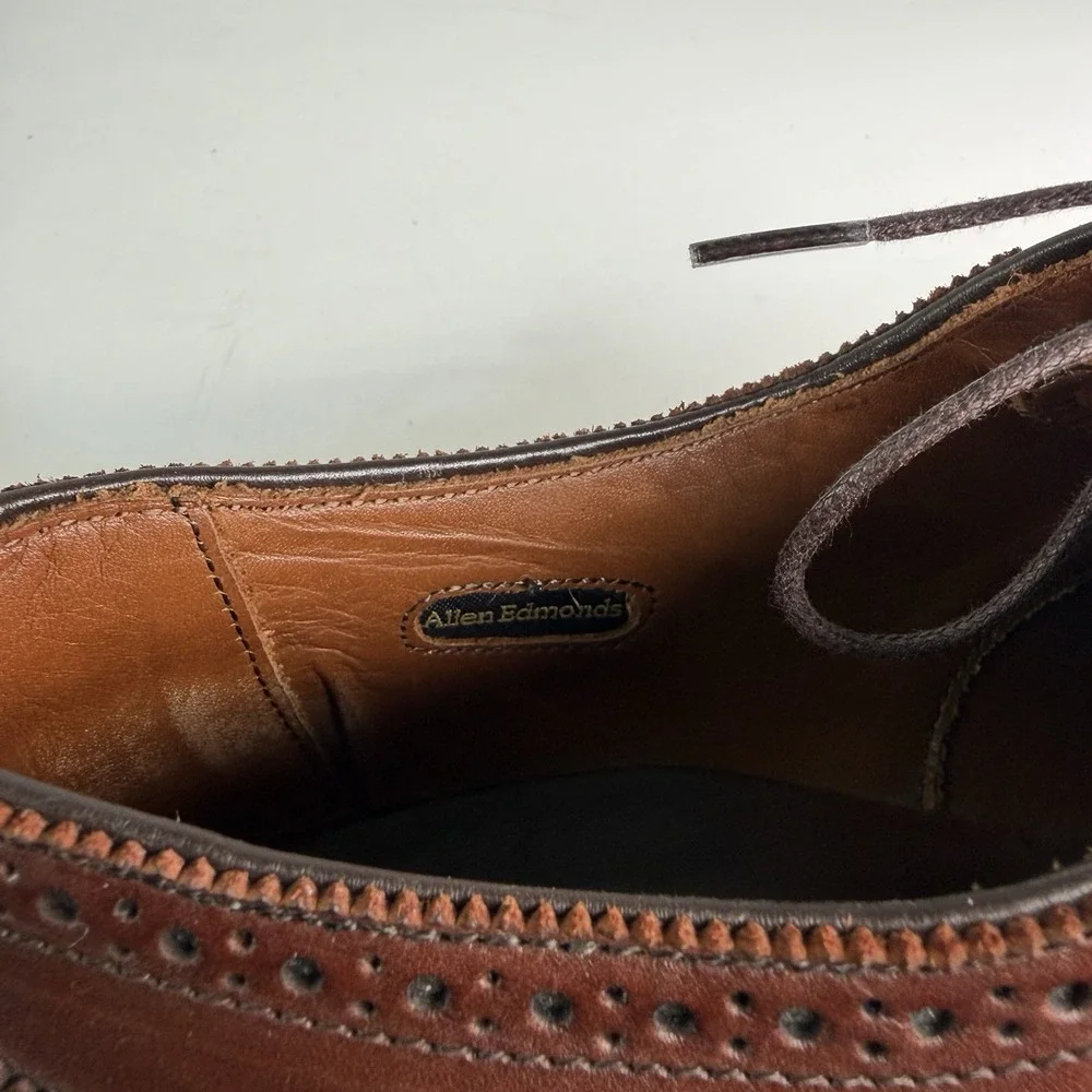 Allen Edmonds 6th Avenue Dress Shoes 10.5 D Chili Ox Blood Cap Toe Brogue 2026